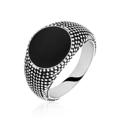 Histoire d'Or Bague Argent Blanc Tom Email Noir Clearance