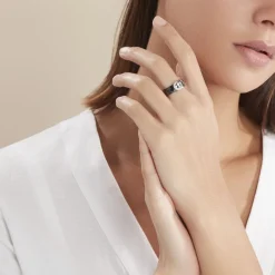 Histoire d'Or Bague Argent Blanc Valérie Oxyde De Zirconium Et Céramique Clearance