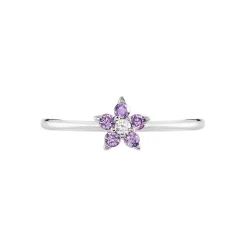 Histoire d'Or Bague Argent Purple Bloom Oxyde De Zirconium Discount