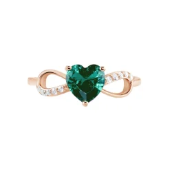 Histoire d'Or Bague Argent Rose Atieno Oxyde De Zirconium argent rose oxyde vert Discount