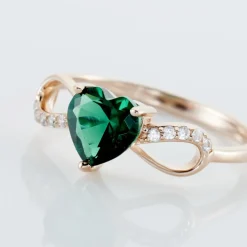 Histoire d'Or Bague Argent Rose Atieno Oxyde De Zirconium argent rose oxyde vert Discount