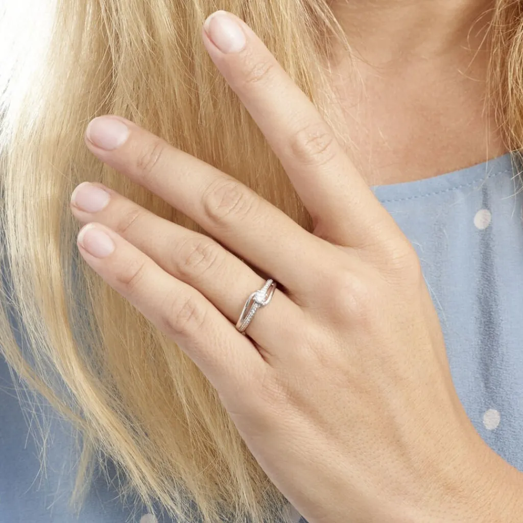 Histoire d'Or Bague Armelle De Zirconium or blanc oxyde