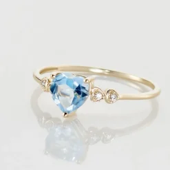 Histoire d'Or Bague Ashvin Or Jaune Topaze Et Oxyde Hot