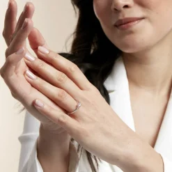 Histoire d'Or Bague Athena or blanc diamant New