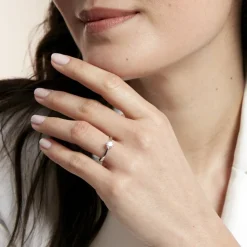 Histoire d'Or Bague Athena or blanc diamant New