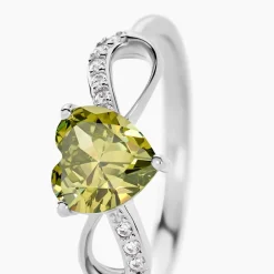 Histoire d'Or Bague Atieno Argent Blanc Oxyde De Zirconium argent blanc oxyde vert Online