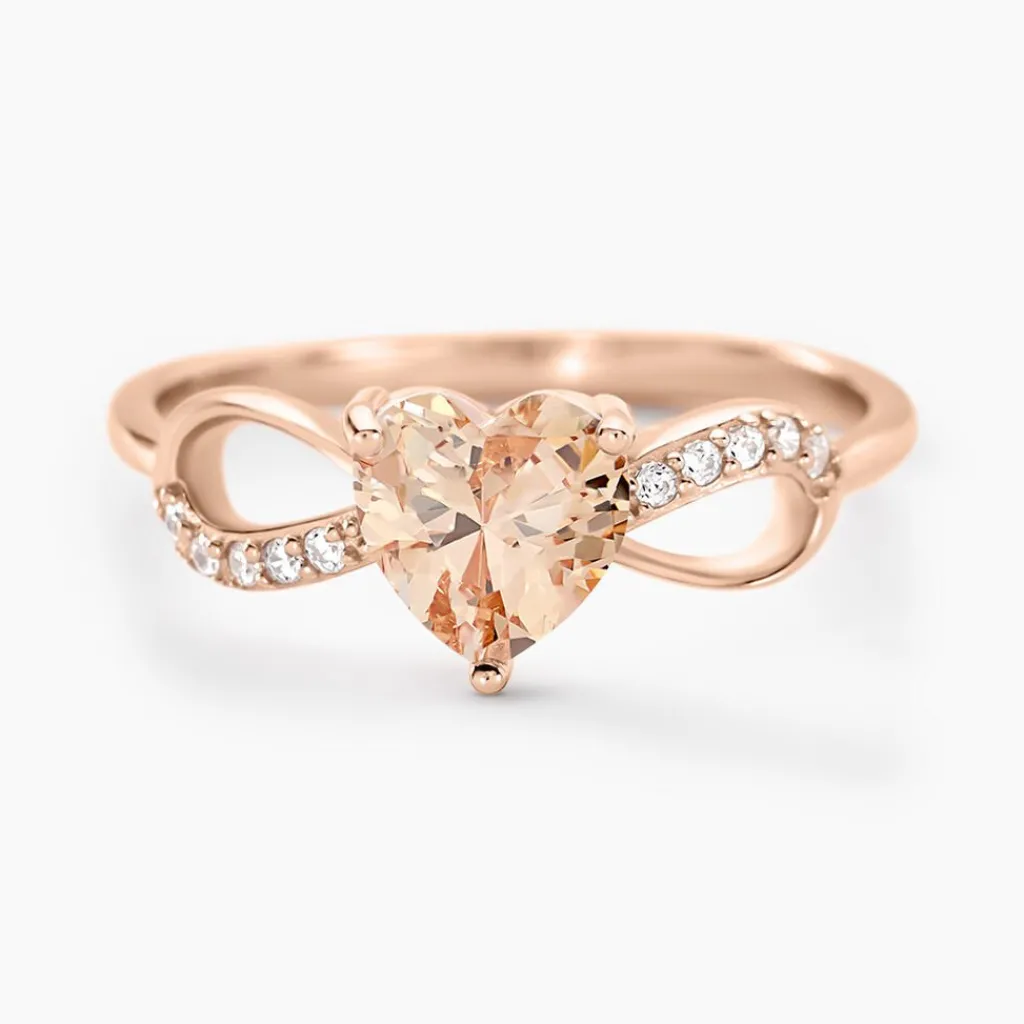 Histoire d'Or Bague Atieno Argent Rose Oxyde De Zirconium argent rose oxyde champagne Best