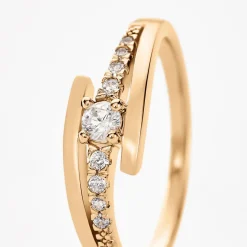 Histoire d'Or Bague Auberi Plaqué Or Jaune Oxyde De Zirconium Sale