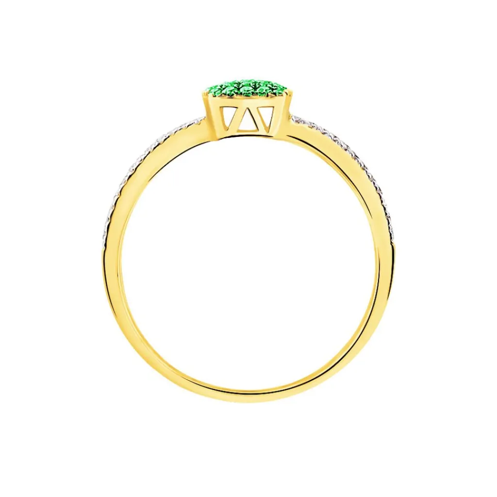 Histoire d'Or Bague Aude Or Jaune Emeraude Et Diamant Clearance