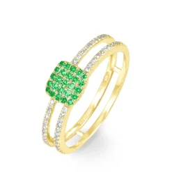 Histoire d'Or Bague Aude Or Jaune Grenat Et Diamant Sale