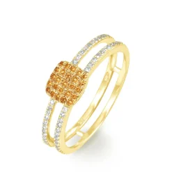Histoire d'Or Bague Aude Or Jaune Saphir Et Diamant Hot