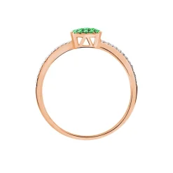 Histoire d'Or Bague Aude Or Rose Grenat Et Diamant