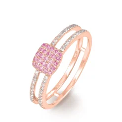 Histoire d'Or Bague Aude Or Rose Saphir Et Diamant Sale