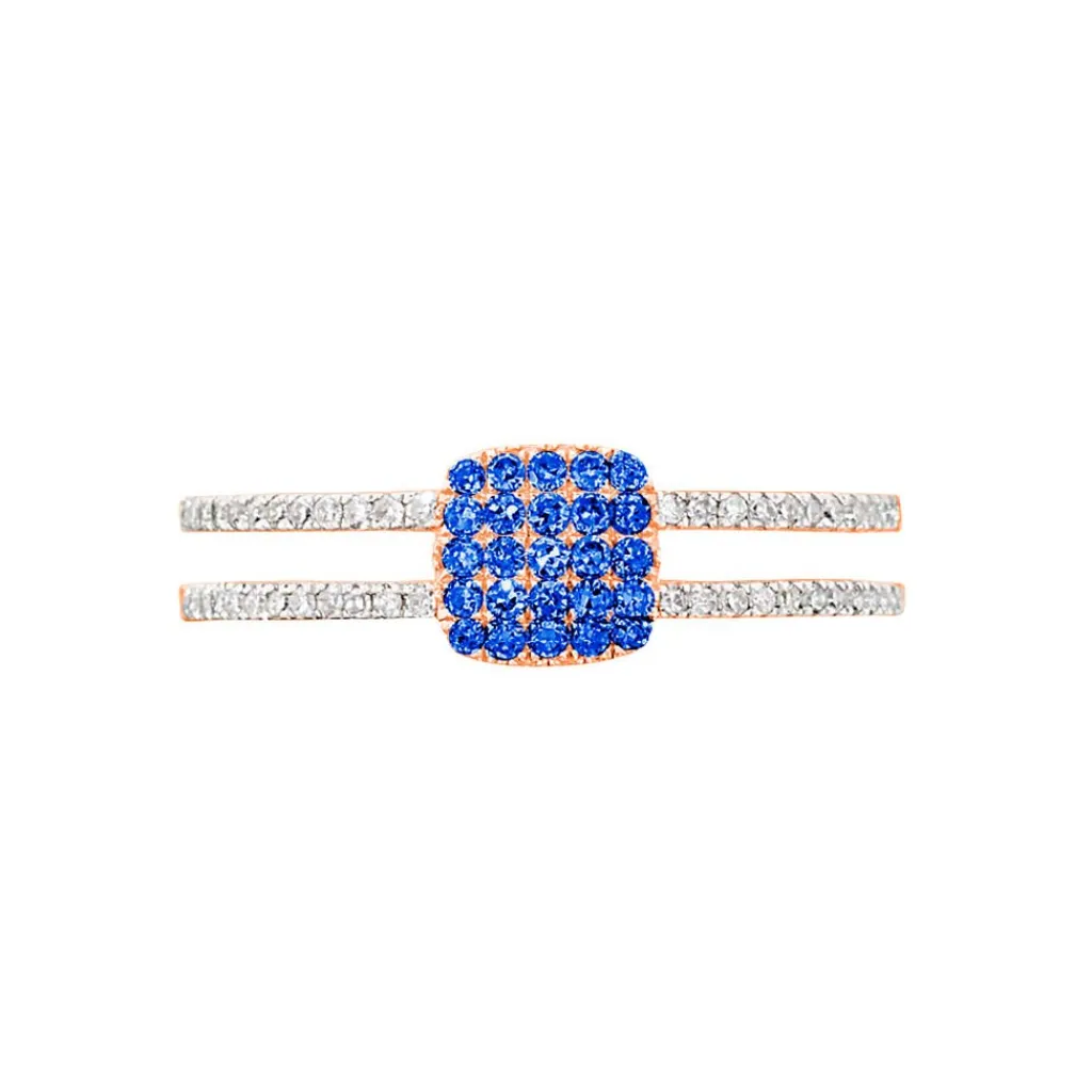 Histoire d'Or Bague Aude Or Rose Saphir Et Diamant Sale