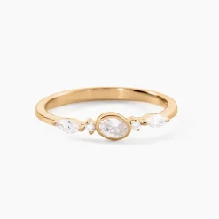 Histoire d'Or Bague Aurena Plaqué Or Jaune Oxyde De Zirconium Best