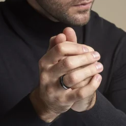 Histoire d'Or Bague Baldev Acier Bicolore New