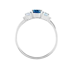 Histoire d'Or Bague Balthasar Or Blanc Topaze Topaze Oxyde Discount