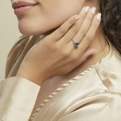 Histoire d'Or Bague Balthasar Or Blanc Topaze Topaze Oxyde Discount