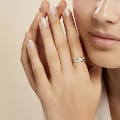 Histoire d'Or Bague Bandeau Or Jaune Oxyde De Zirconium Best