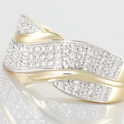 Histoire d'Or Bague Bandeau Or Jaune Oxyde De Zirconium Best