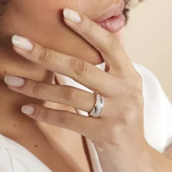 Histoire d'Or Bague Bandeau Or Jaune Oxyde De Zirconium Best