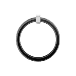 Histoire d'Or Bague Barette Bicolore Ceramique Argent Blanc Oxyde De Zirconium Hot