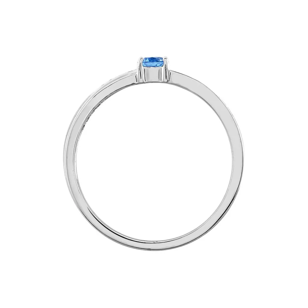 Histoire d'Or Bague Bertheline Argent Blanc Oxyde De Zirconium argent blanc oxyde bleu Clearance