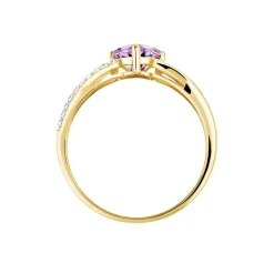 Histoire d'Or Bague Bertille Or Jaune Amethyste Et Oxyde De Zirconium