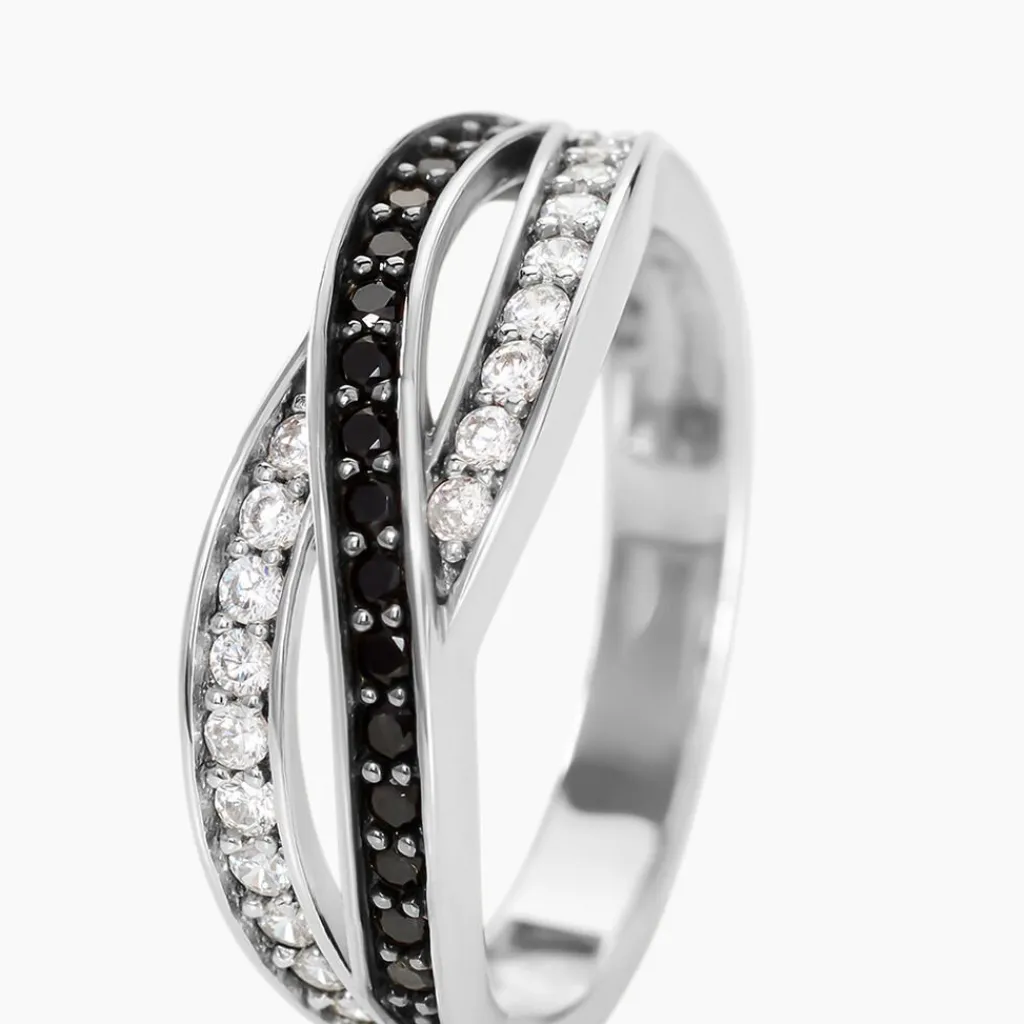 Histoire d'Or Bague Bethany Argent Blanc Oxyde De Zirconium