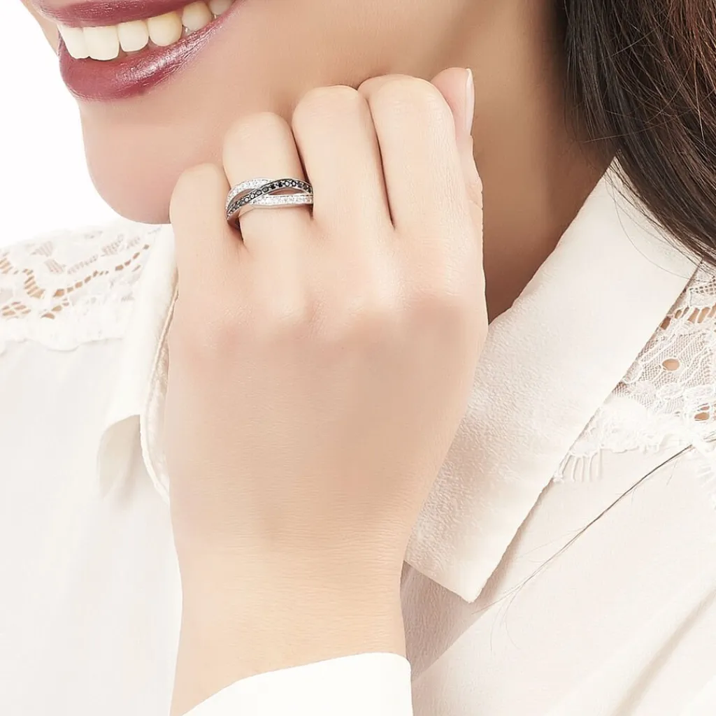 Histoire d'Or Bague Bethany Argent Blanc Oxyde De Zirconium