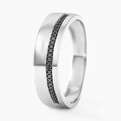Histoire d'Or Bague Black Diamond Or Blanc Diamant Clearance