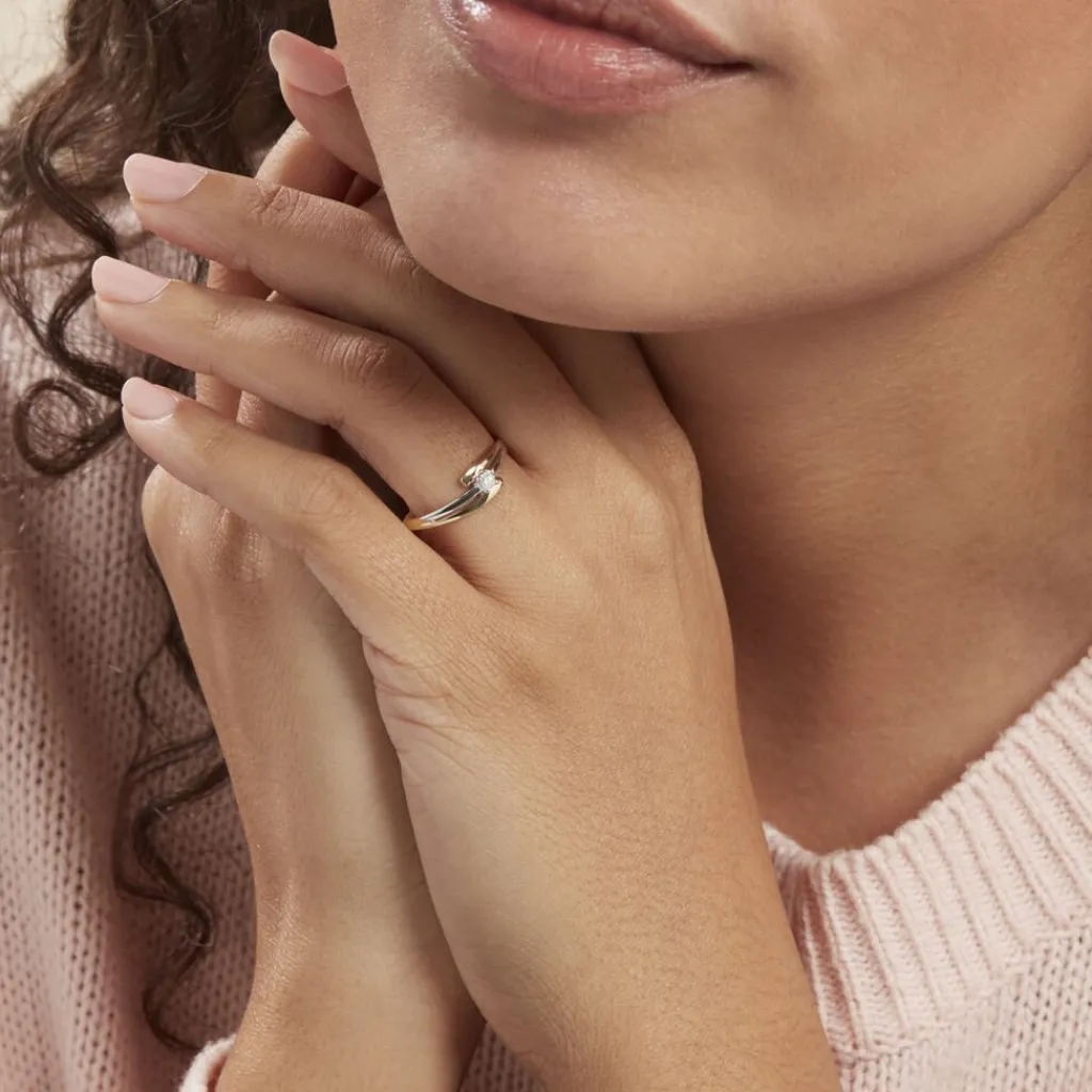 Histoire d'Or Bague Blandine Or Bicolore Diamant Online