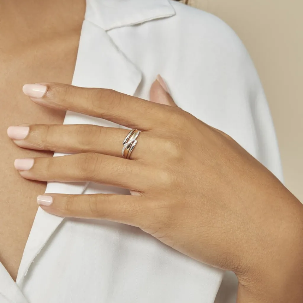 Histoire d'Or Bague Bodil Or Bicolore Diamant Discount