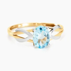 Histoire d'Or Bague Bonnie Or Bicolore Topaze or bicolore topaze bleue Sale