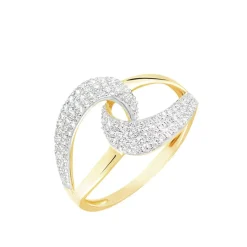 Histoire d'Or Bague Boucle D'or Or Jaune Oxyde De Zirconium Hot