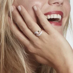 Histoire d'Or Bague Boucle D'or Or Jaune Oxyde De Zirconium Hot