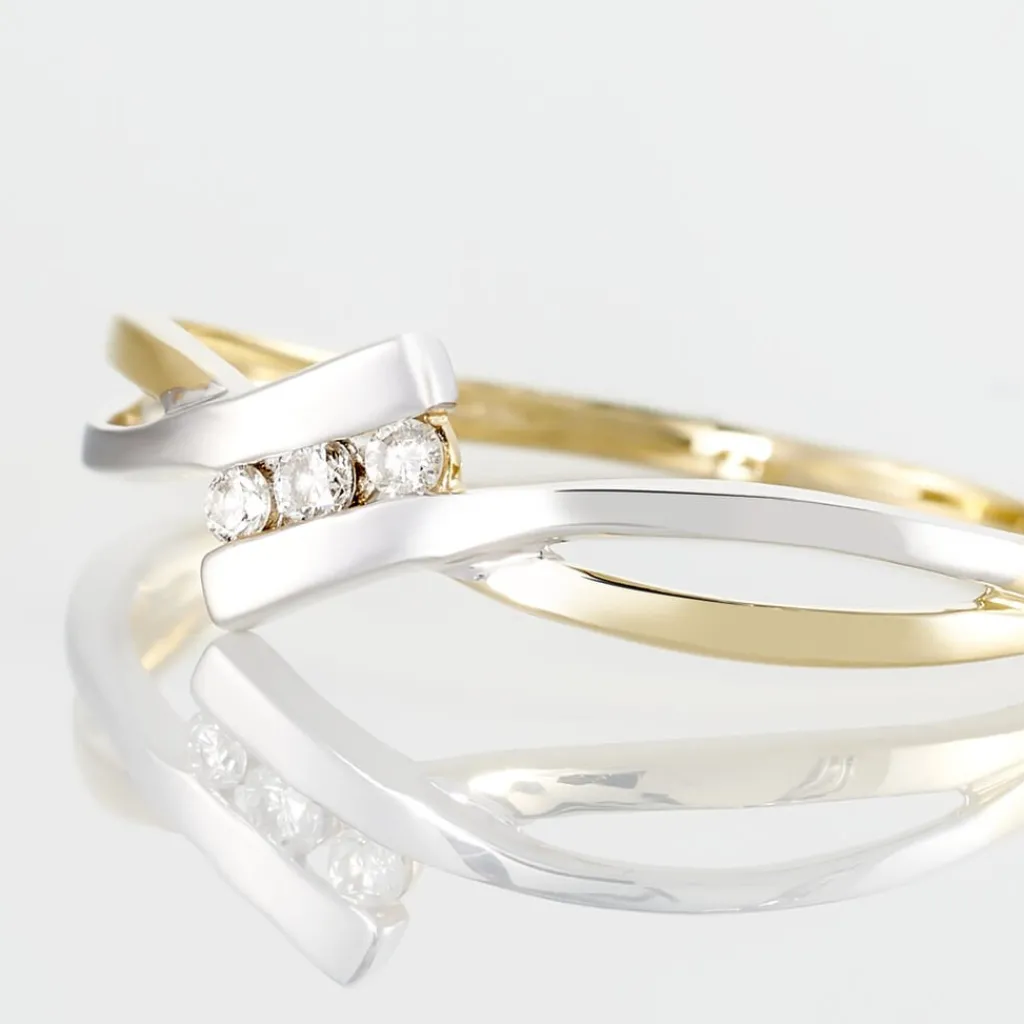 Histoire d'Or Bague Brixia Or Bicolore Diamant Best