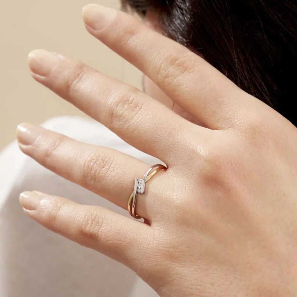 Histoire d'Or Bague Brixia Or Bicolore Diamant Best