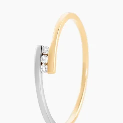 Histoire d'Or Bague Brooke Or Bicolore Diamant Hot