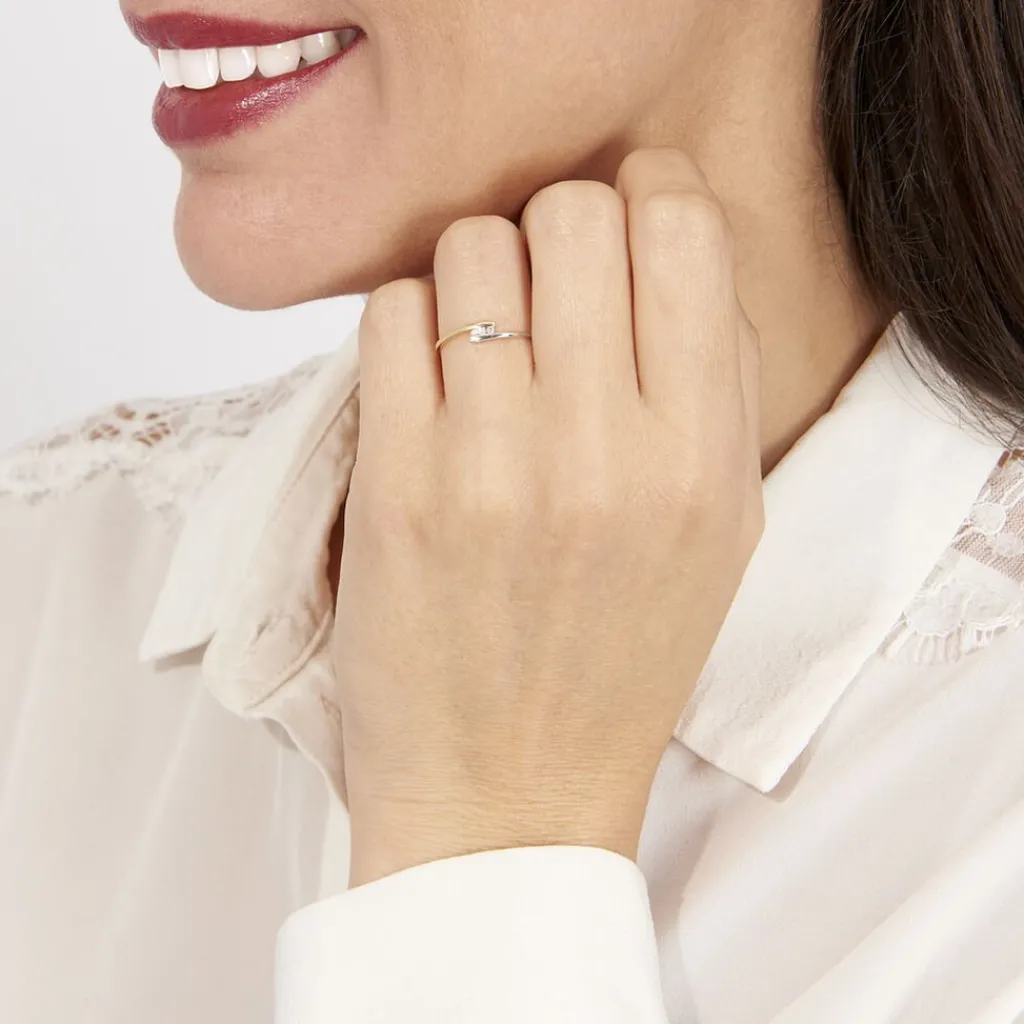 Histoire d'Or Bague Brooke Or Bicolore Diamant Hot