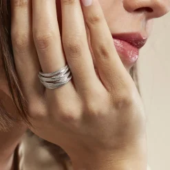 Histoire d'Or Bague Caledonia Argent Blanc Oxyde De Zirconium Sale