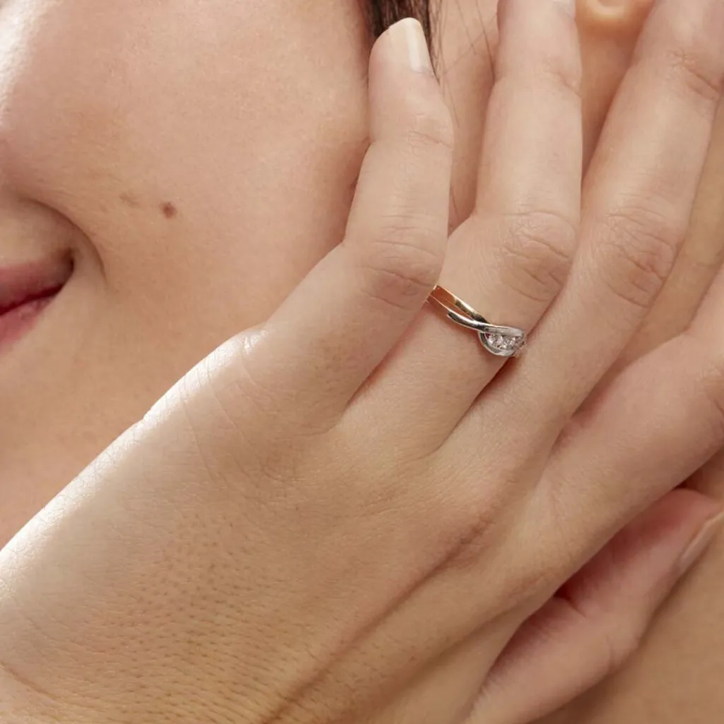 Histoire d'Or Bague Callie Or Bicolore Diamant Discount