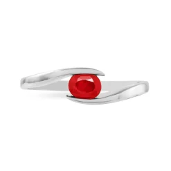 Histoire d'Or Bague Camilia Or Blanc Rubis Discount