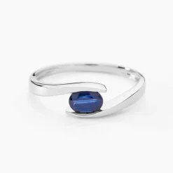 Histoire d'Or Bague Camilia Or Blanc Saphir Best