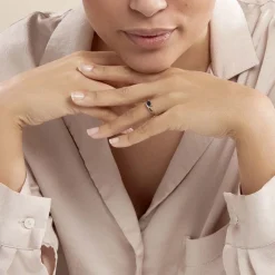 Histoire d'Or Bague Camilia Or Blanc Saphir Best