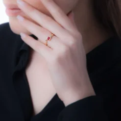 Histoire d'Or Bague Camilia Or Rose Rubis New