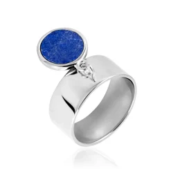 Histoire d'Or Bague Camillo Argent Blanc Lapis Lazuli New