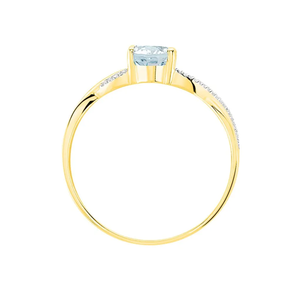Histoire d'Or Bague Candice Or Jaune Aigue Marine Outlet