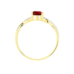 Histoire d'Or Bague Candice Or Jaune Grenat Discount