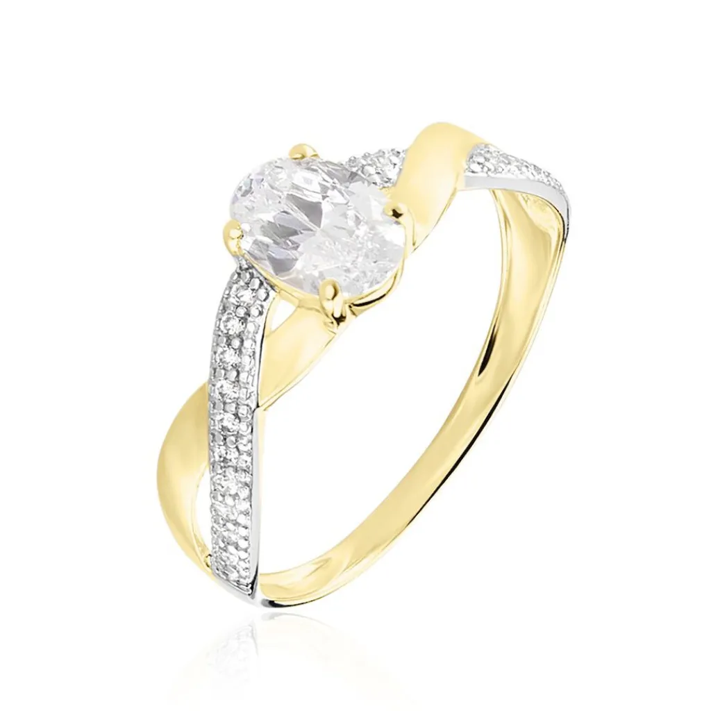 Histoire d'Or Bague Candice De Zirconium or jaune oxyde New